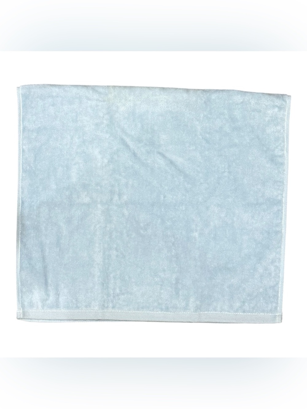 livingQUARTERS Towel Set Unisex 2PC Dusty Blue Embroidered Rose - Picture 3 of 7